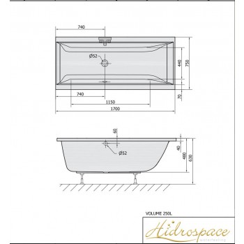 ALBATROS 160 X 75 - 170 X 75 IDROMASSAGGIO
