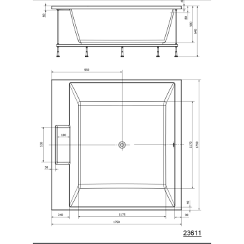 ANDROMEDA 175 X 175 MINI PISCINA IDROMASSAGGIO RETTANGOLARE