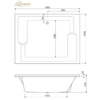 BAHAMA 190 X 145 VASCA DA BAGNO IDROMASSAGGIO DUE POSTI