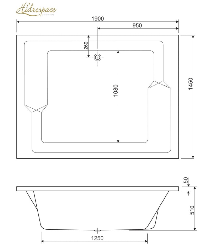 BAHAMA 190 X 145 VASCA DA BAGNO IDROMASSAGGIO DUE POSTI