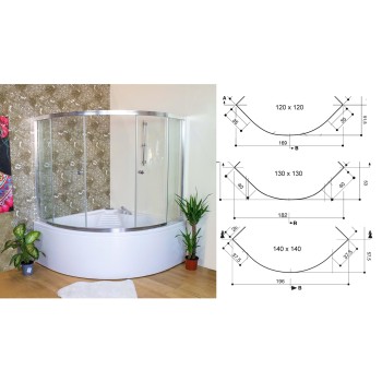 BOX PER VASCA ANGOLARE 140 X 140 