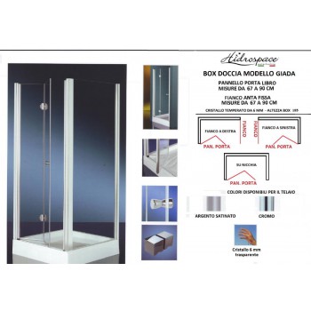 BOX DOCCIA GIADA  DA 68 A 90 CM  