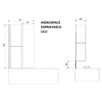 BOX SOPRA VASCA LILLI SPECIALE IN CRISTALLO VASCHE RETTANGOLARI E ASIMMETRICHE 