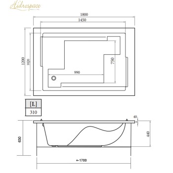 CHAISE LONGUE 180X 120 1MINI PISCINA IDROMASSAGGIO
