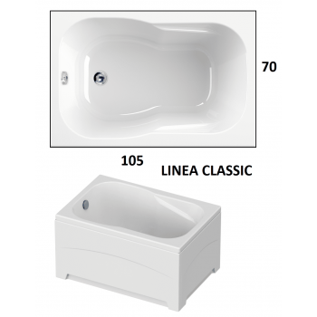 CLASSIC 105 X 70 VASCA DA BAGNO RETTANGOLARE