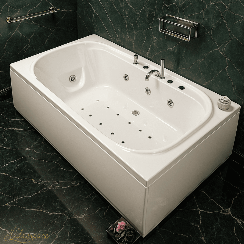 CONCHIGLIA 110 X 185 VASCA DA BAGNO IDROMASSAGGIO RETTANGOLARE
