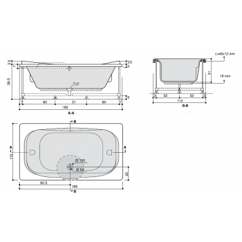 CONCHIGLIA 185 X 110 DUE POSTI 