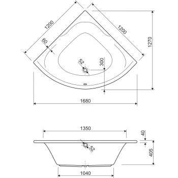 ESSENZIALE 150 x 150 VASCA IDROMASSAGGIO ANGOLARE