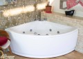 ESSENZIALE 120 x 120 VASCA DA BAGNO IDROMASSAGGIO ANGOLARE