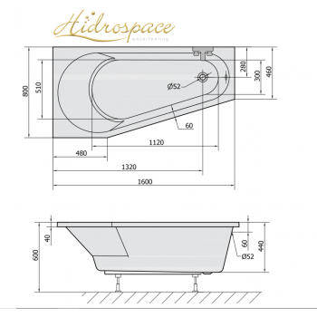 FIRE VASCA ASIMMETRICA 160x80 IDROMASSAGGIO