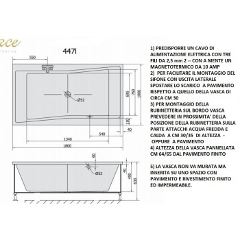 FLY DUO 180 X 100 IDROMASSAGGIO DUE POSTI