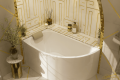 GOCCIA 160 X 75 VASCA DA BAGNO ASIMMETRICA