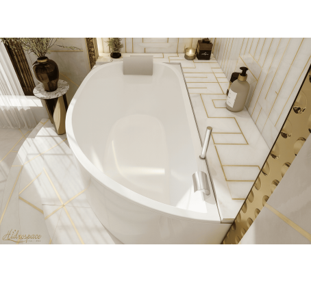 GOCCIA 140 X 75 VASCA DA BAGNO ASIMMETRICA