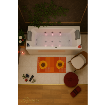 ISEO 200 x 90 VASCA IDROMASSAGGIO RETTANGOLARE DUE POSTI  