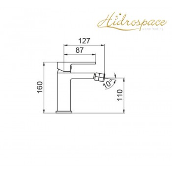 Minimal/Miscelatore bidet D.35 con scarico click-clack 1″ 14 e attacchini flessibili