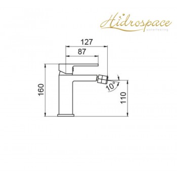 Minimal/Miscelatore bidet D.35 con scarico click-clack 1″ 14 e attacchini flessibili