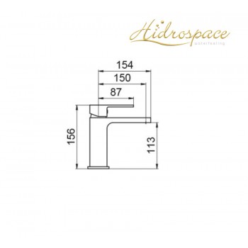 Minimal/Miscelatore lavabo D.35 con scarico click-clack 1″ 1/4 e attacchini flessibili