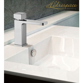 Minimal/Miscelatore lavabo D.35 con scarico click-clack 1″ 1/4 e attacchini flessibili