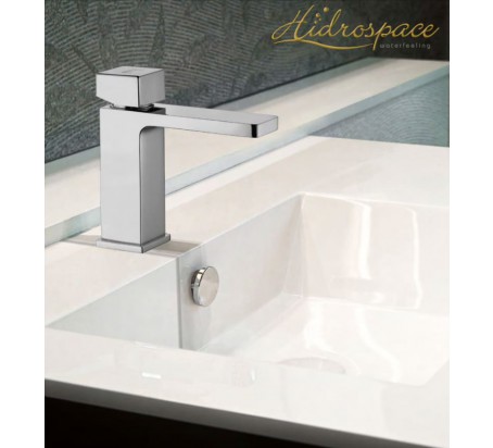 Minimal/Miscelatore lavabo D.35 con scarico click-clack 1″ 1/4 e attacchini flessibili