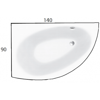 NUVOLA 140 X 90 DX -SX  ASIMMETRICA