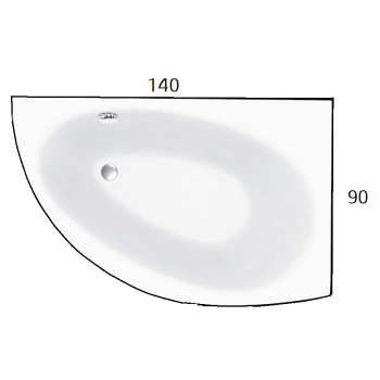 NUVOLA 140 X 90 DX -SX  ASIMMETRICA