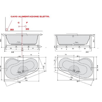 NYKE 100 X 160 VASCA IDROMASSAGGIO 