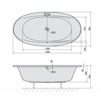 OVALE  190 X 95 