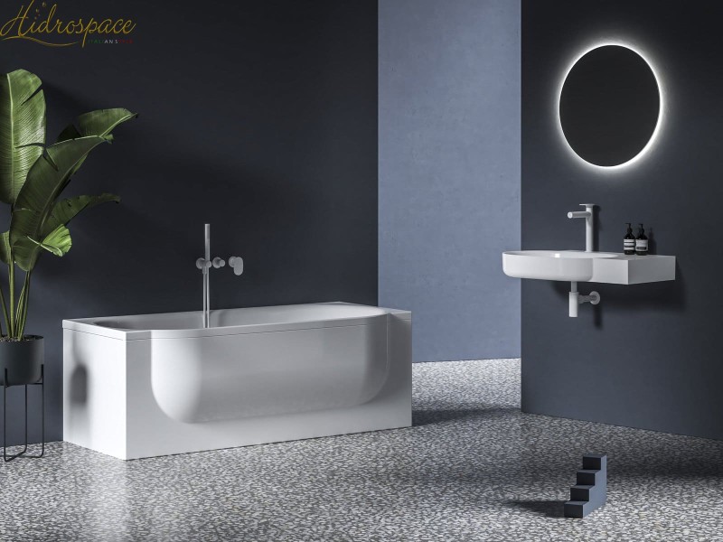 PERSEFONE 170x67/75 VASCA DA BAGNO RETTANGOLARE SPANCIATA   