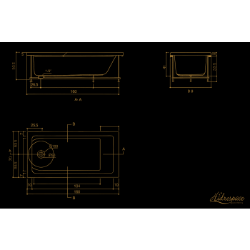 PRATIKA 70 x 160 VASCA IDROMASSAGGIO RETTANGOLARE