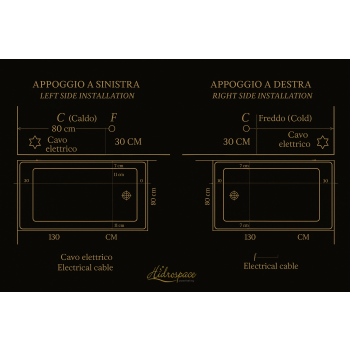 PRATIKA 80x130, 80x140, 80x150 VASCA IDROMASSAGGIO