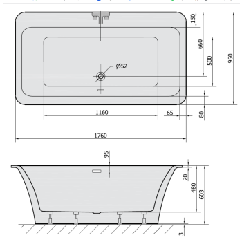 REVOLUTION DUO 180x80 IDROMASSAGGIO RETTANGOLARE 