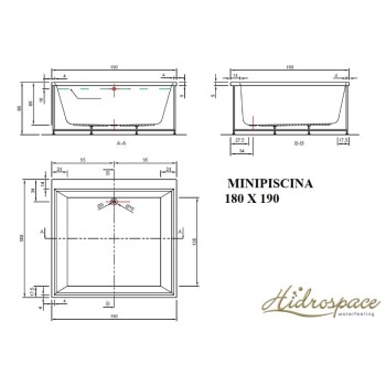 RIVIERA 190 X 180 MINI PISCINA IDROMASSAGGIO 