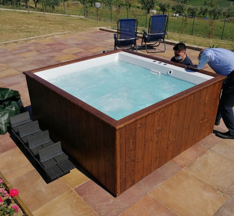 RIVIERA 200 X 190 MINI PISCINA IDROMASSAGGIO 