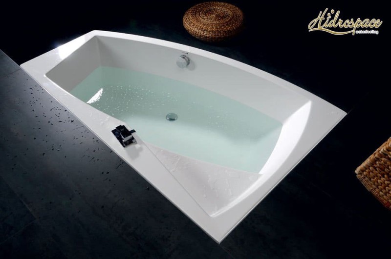 ROSE 100x160 100X170 VASCA DA BAGNO IDROMASSAGGIO ASIMMETRICA