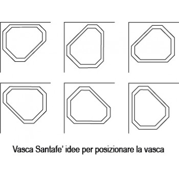SANTAFE'  Vasca con idromassaggio  163x163 cm