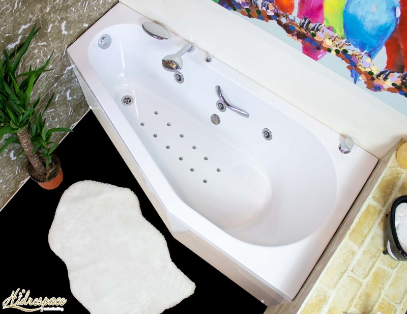 SOGNO 150 x 75 VASCA DA BAGNO IDROMASSAGGIO ASIMMETRICA