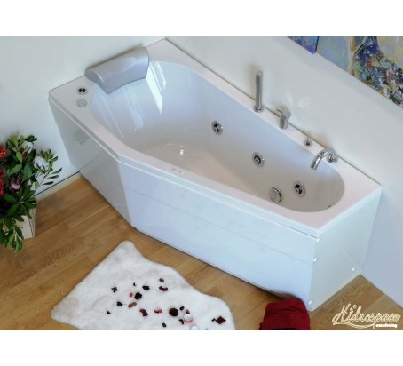 SOGNO 160 x 80 VASCA DA BAGNO IDROMASSAGGIO ASIMMETRICA