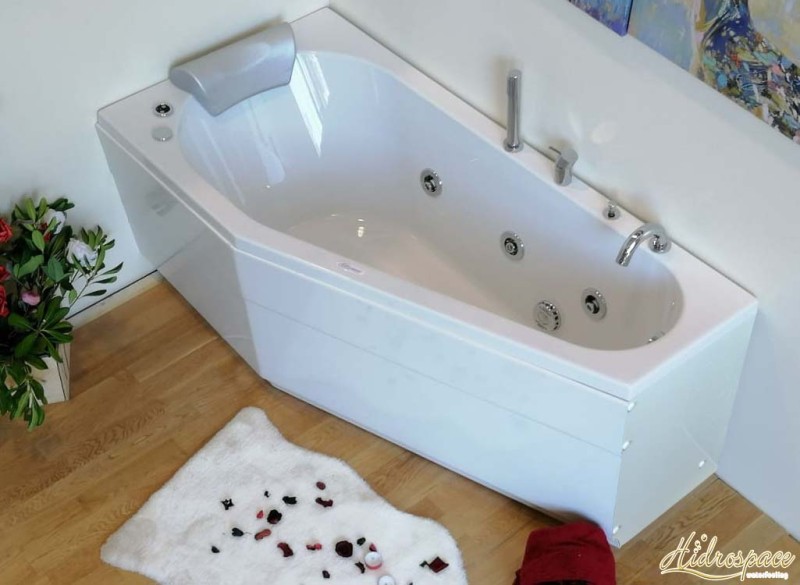 SOGNO 160 x 80 VASCA DA BAGNO IDROMASSAGGIO ASIMMETRICA