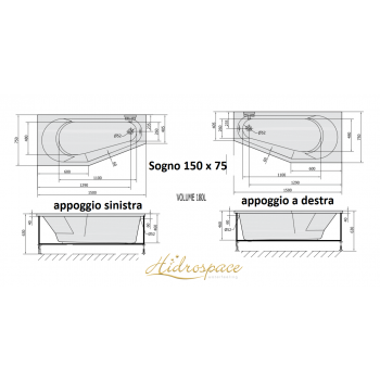 SOGNO 75 x 150 IDROMASSAGGIO