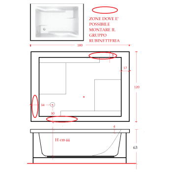 SPA MINI PISCINA CHAISE LONGUE 180X 120 