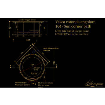 SUN CORNER 164 IDROMASSAGGIO ROTONDA ANGOLARE 
