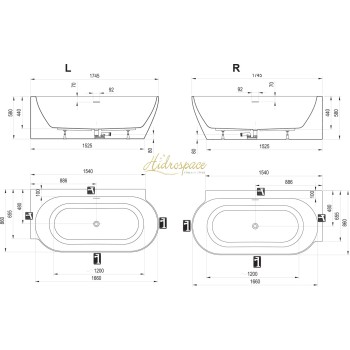 TOSA 175 X 86 FREESTANDING IDROMASSAGGIO 