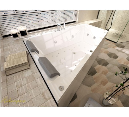 TRIAL 120 X 160 VASCA DA BAGNO IDROMASSAGGIO ASIMMETRICA