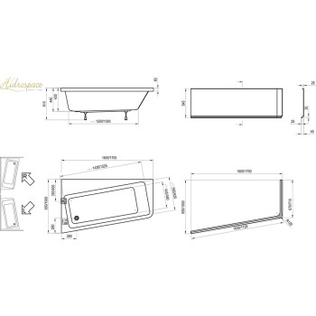 Trinity 95 x 160 VASCADA BAGNO BOX DOCCIA  