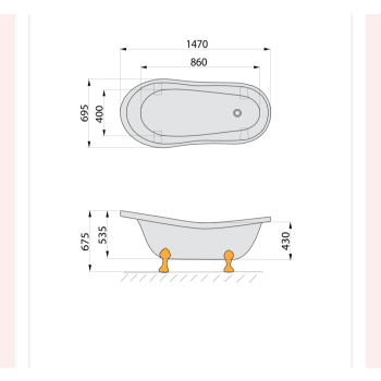 VASCA DA BAGNO OLD STYLE 170 X 75 