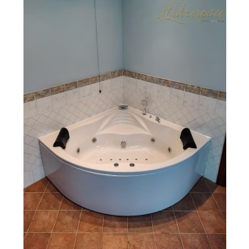 VICTORIA 140 x 140 VASCA DA BAGNO IDROMASSAGGIO ANGOLARE CON SEDUTA 