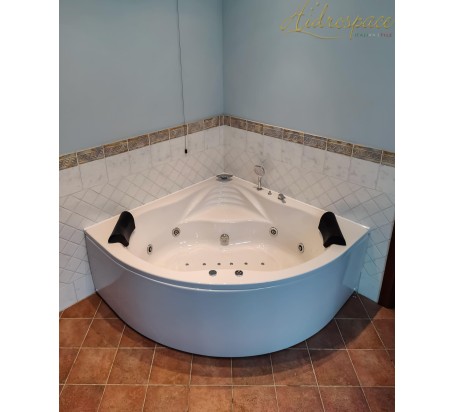 VICTORIA 140 x 140 VASCA DA BAGNO IDROMASSAGGIO ANGOLARE CON SEDUTA 
