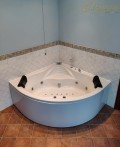 VICTORIA 140 x 140 VASCA DA BAGNO IDROMASSAGGIO ANGOLARE CON SEDUTA 