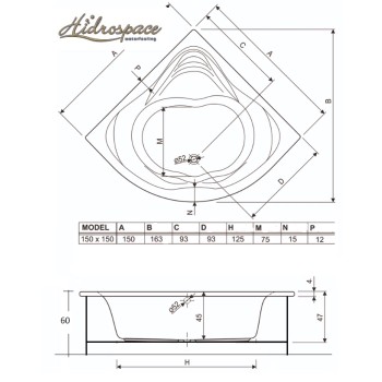 VICTORIA 150 x 150 VASCA DA BAGNO IDROMASSAGGIO ANGOLARE