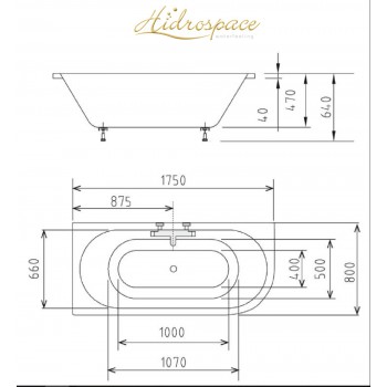 VIVA VASCA RETTANGOLARE  STONDATA 165-175X80 